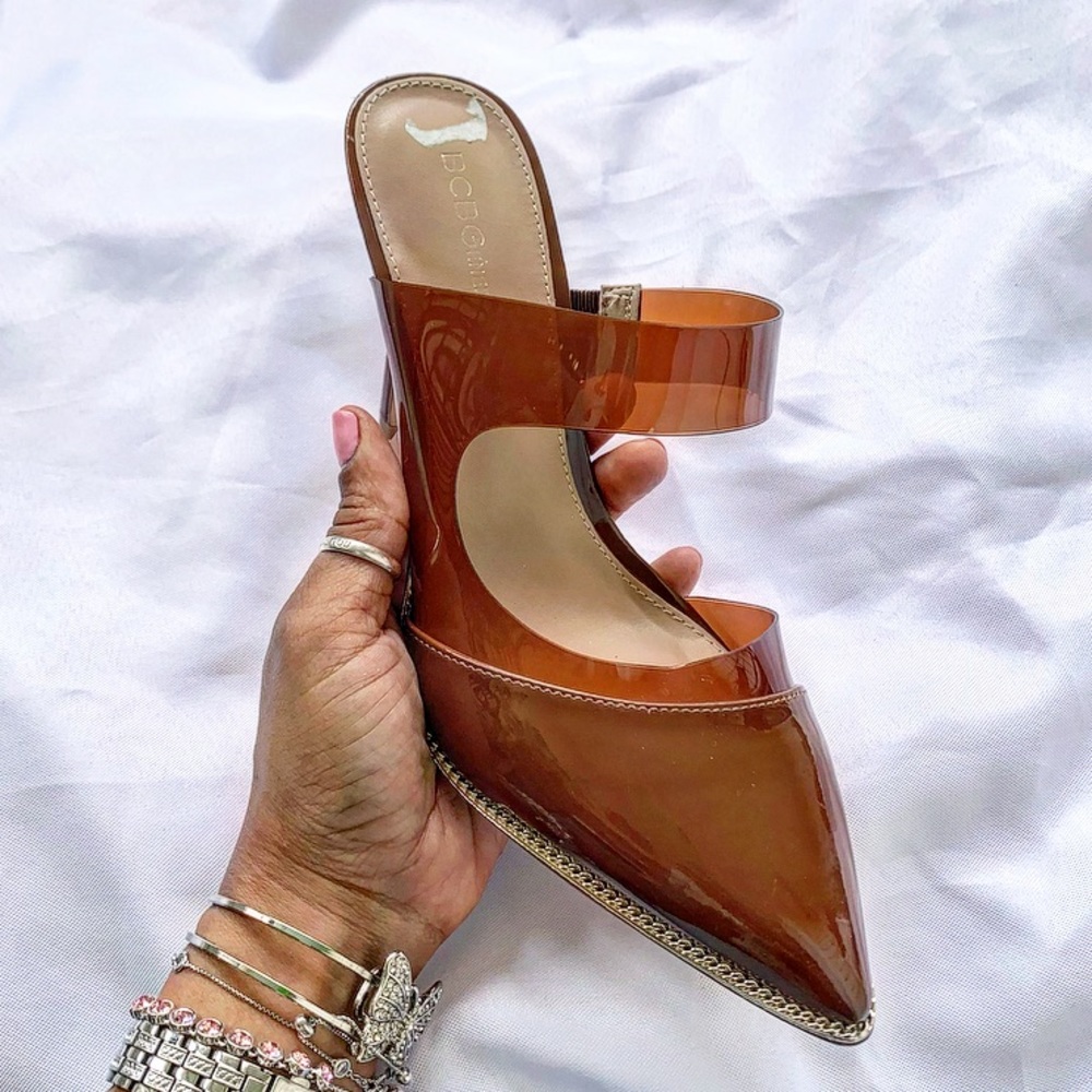 BCBG Cognac PVC Pumps